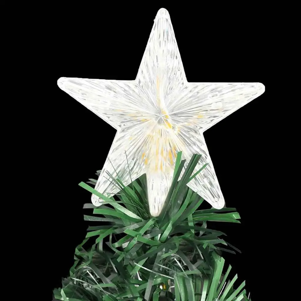 Pre-lit Artificial Christmas Tree Green 150cm Dual Lighting LED and Fibre Optic