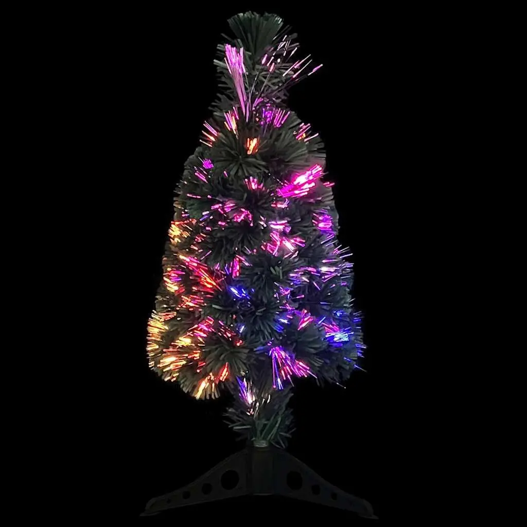 Artificial Slim Christmas Tree Black 64cm Fibre Optic LED Lights