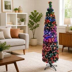Compact 150cm Christmas Tree with Colorful Lights