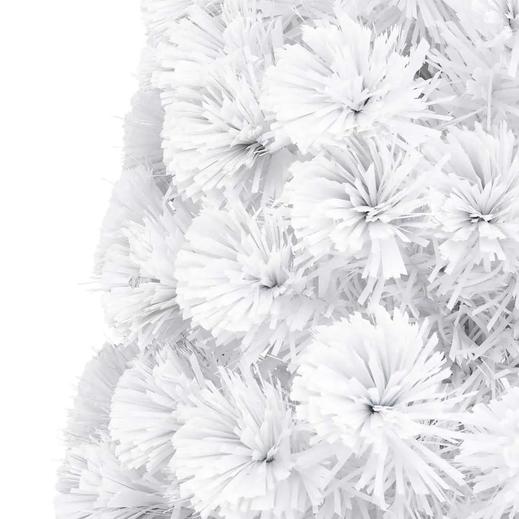 Artificial Christmas Tree White 180cm Pre-lit Dual Lighting LED Fibre Optic