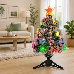 Concise 64cm Fibre Optic LED Christmas Tree