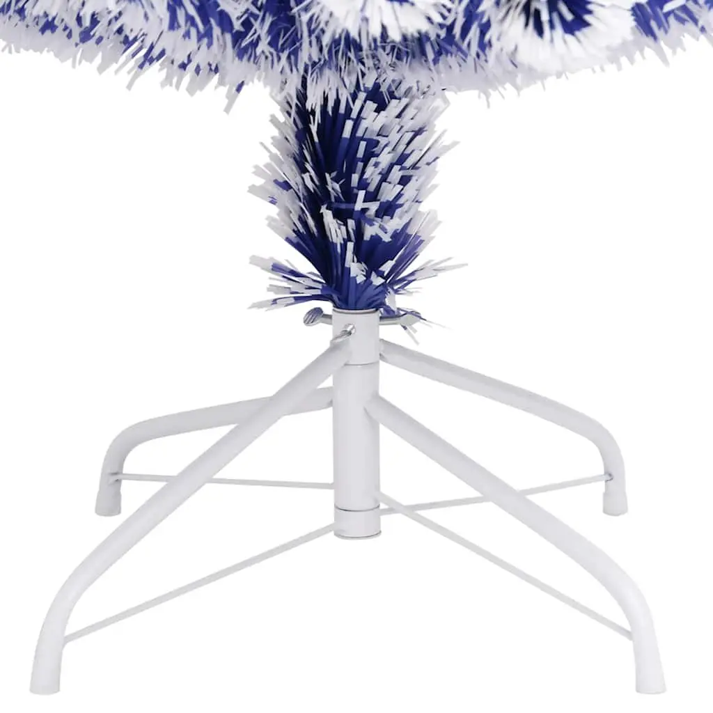 Artificial Christmas Tree White 120 cm Pre-lit LED Fibre Optic Dual Lighting