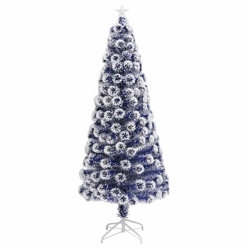 Artificial Christmas Tree White 180cm LED Fibre Optic Seasonal Decoration