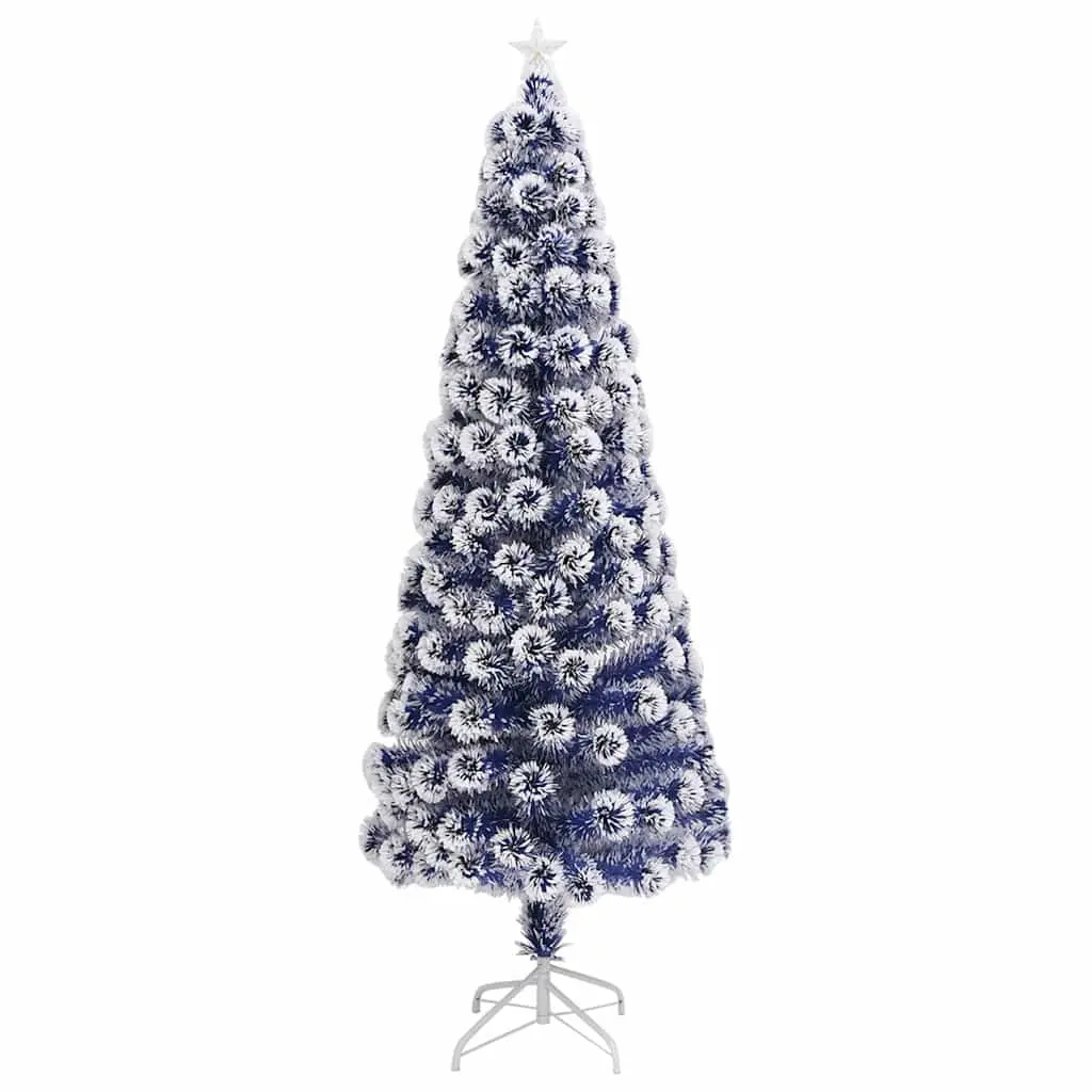 Artificial Christmas Tree White 240cm Dual Lighting LED and Fibre Optic