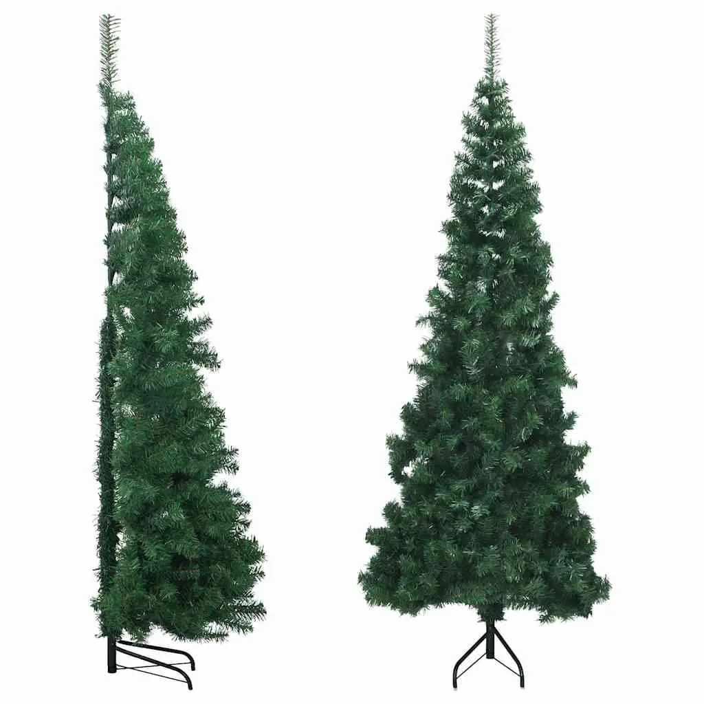 240cm Green PVC Corner Christmas Tree Adjustable Branches for Indoor Display