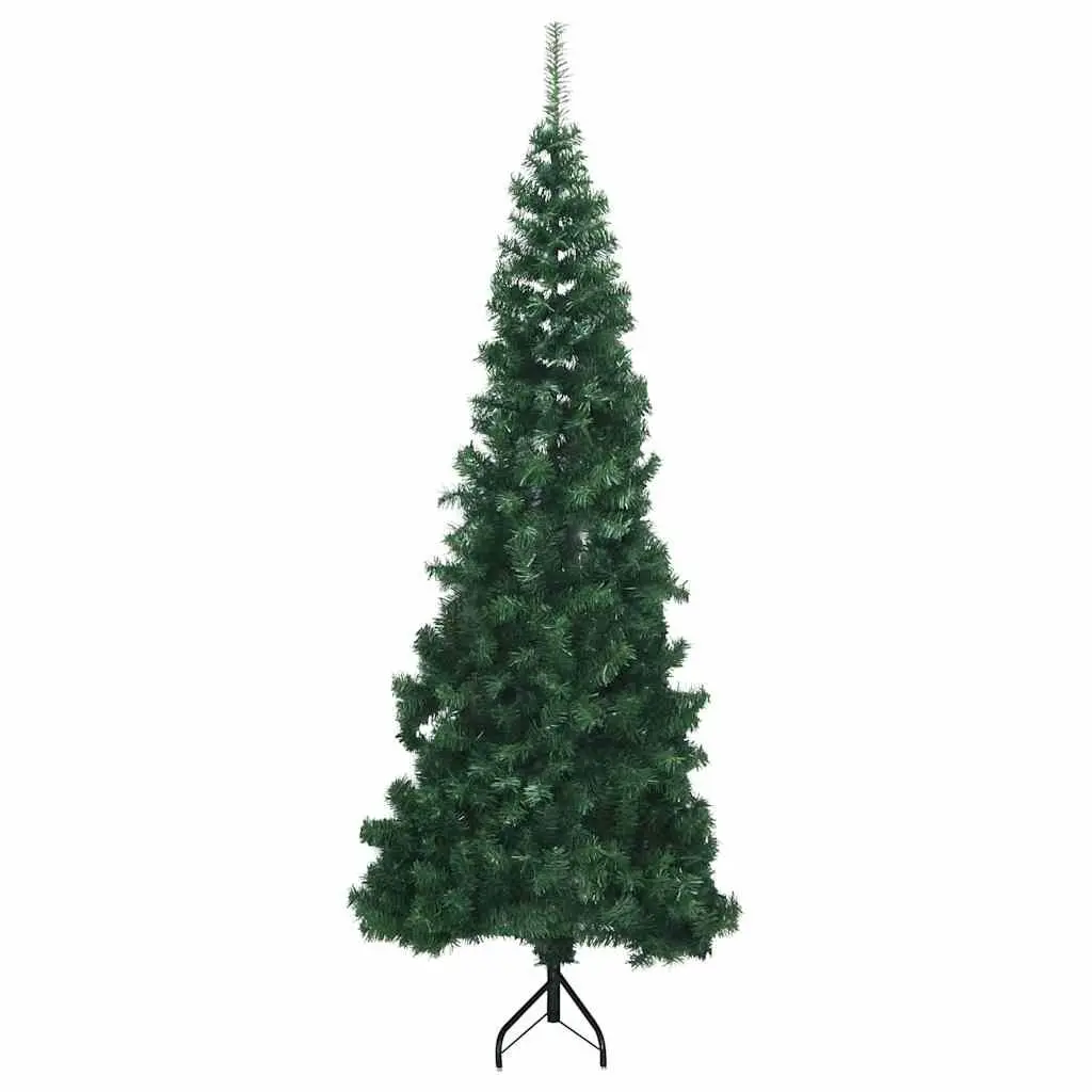 240cm Green PVC Corner Christmas Tree Adjustable Branches for Indoor Display