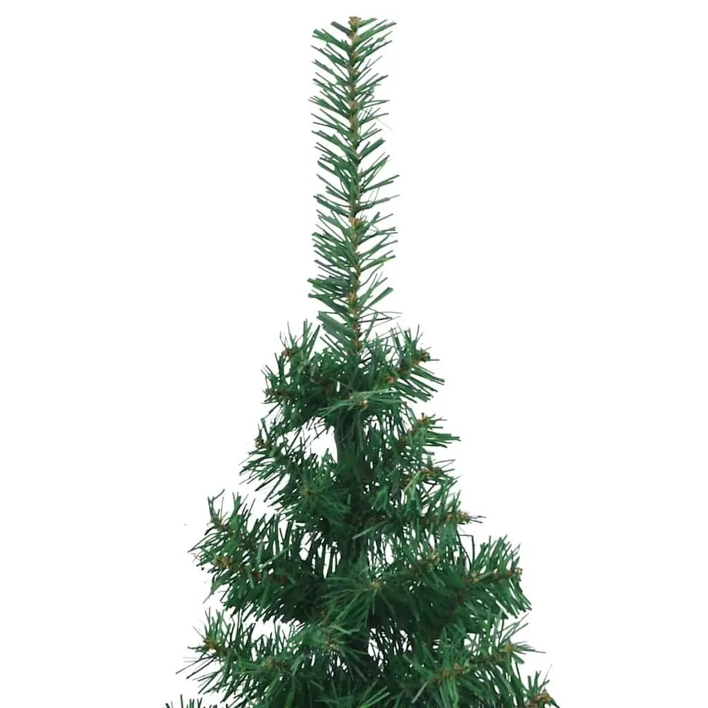 240cm Green PVC Corner Christmas Tree Adjustable Branches for Indoor Display