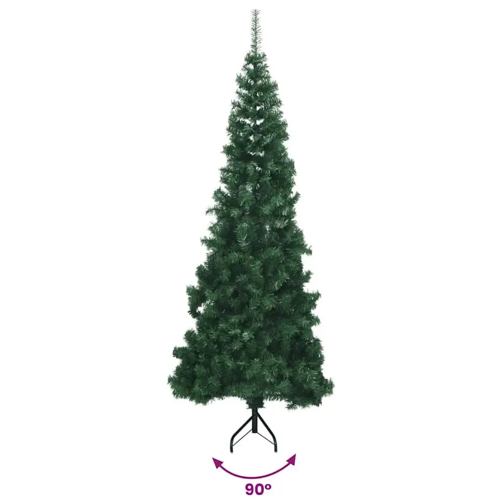 240cm Green PVC Corner Christmas Tree Adjustable Branches for Indoor Display