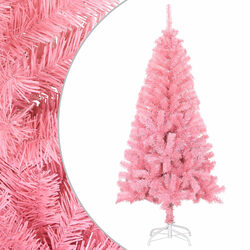 Compact 120cm Pink Christmas Tree for Festive Decor