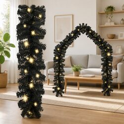 20M Christmas Garland: LED Lights, Flexible Design