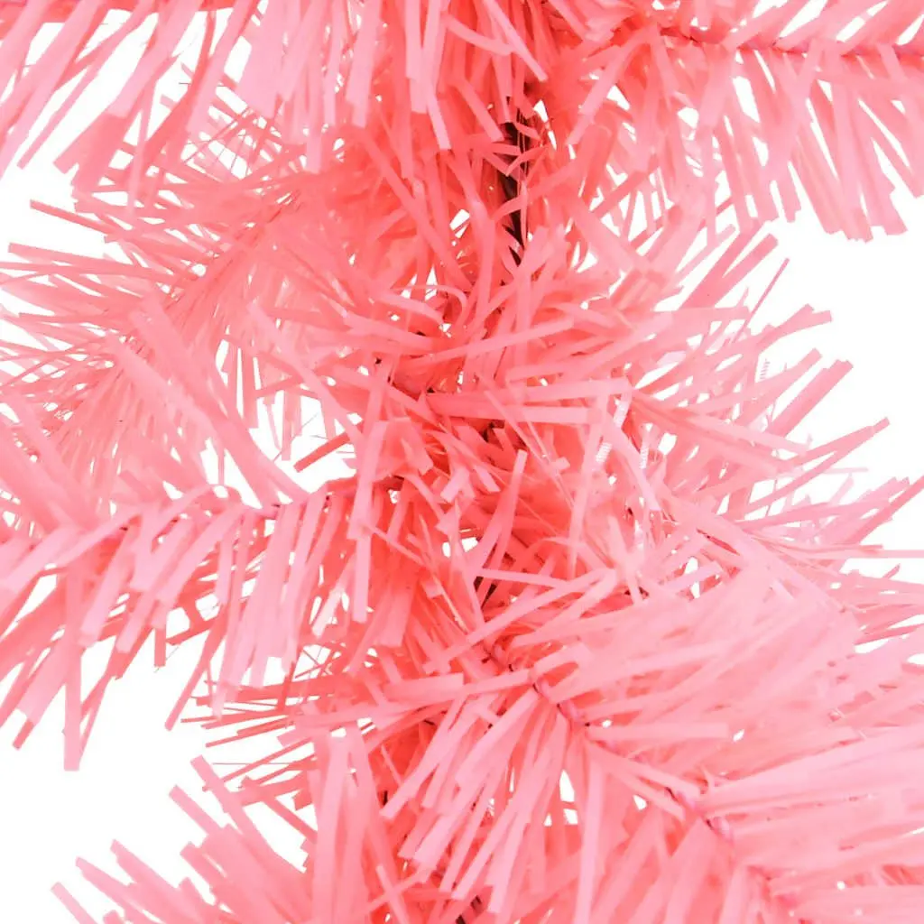 Christmas Garland with LED Lights 20m Pink Holiday Decoration Indoor Outdoor