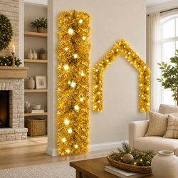 Compact and Stylish 10m Gold LED Christmas Garland
