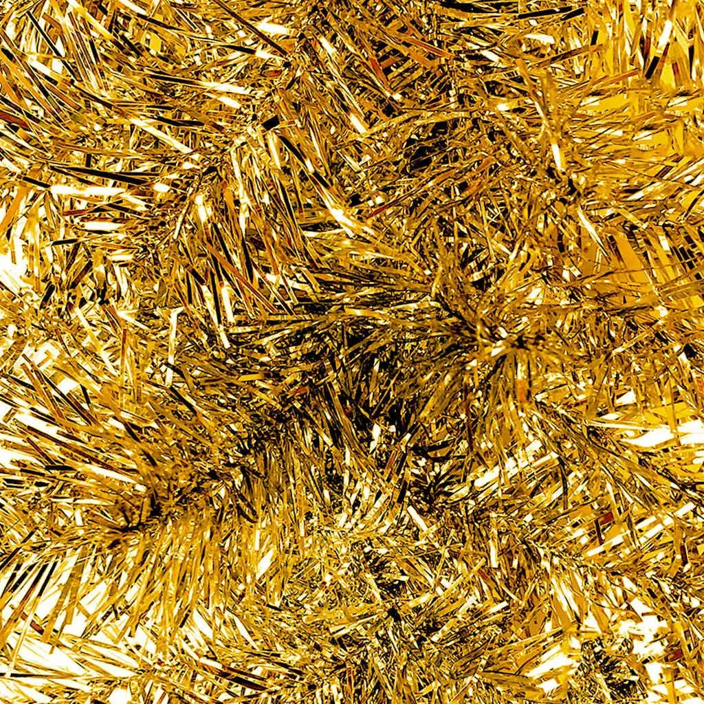 Christmas Garland with LED Lights 10m Gold Festive Holiday Decoration Hanging