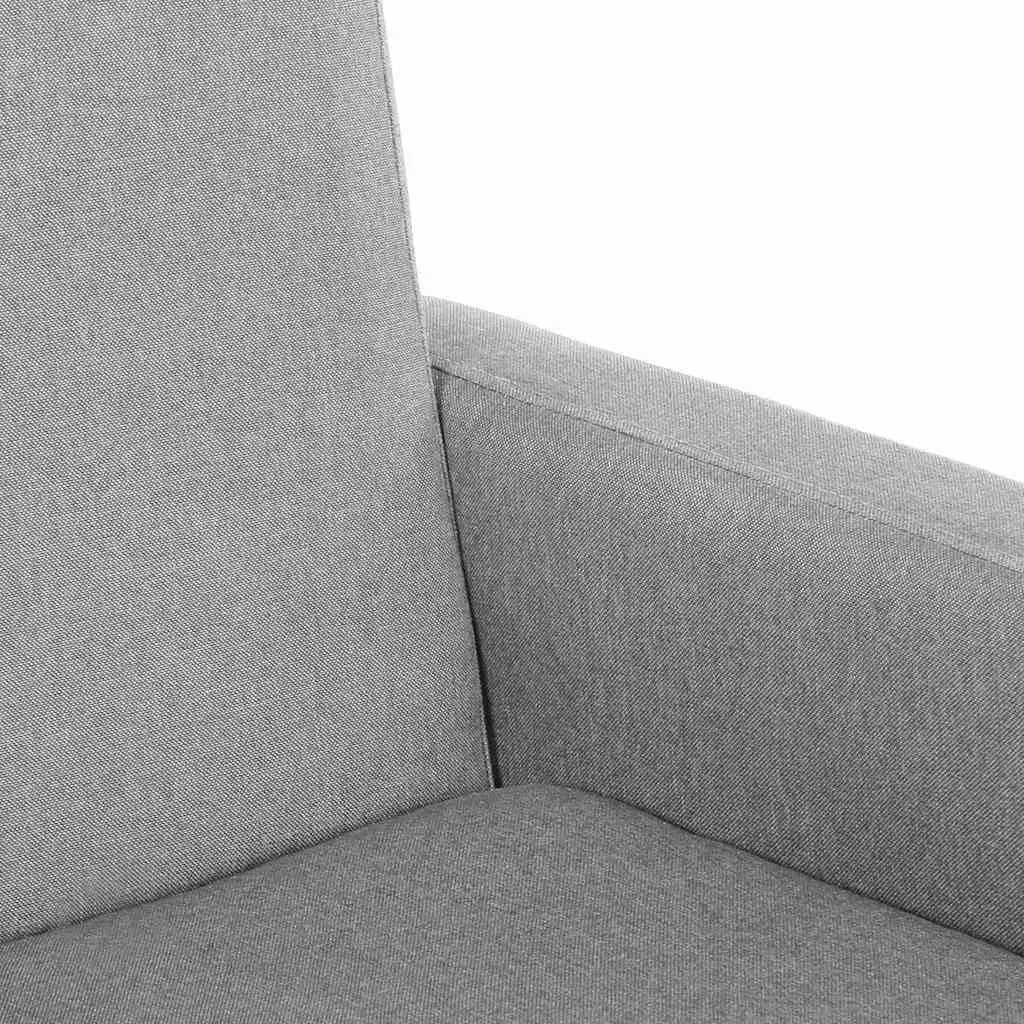 Grey Upholstered Rocking Chair Fabric Armchair with Wooden Frame