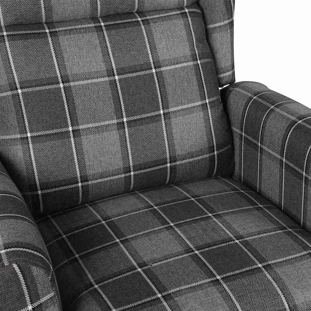Electric Recliner Massage Chair Grey Fabric Stand Up Lift Function Six Massage Points
