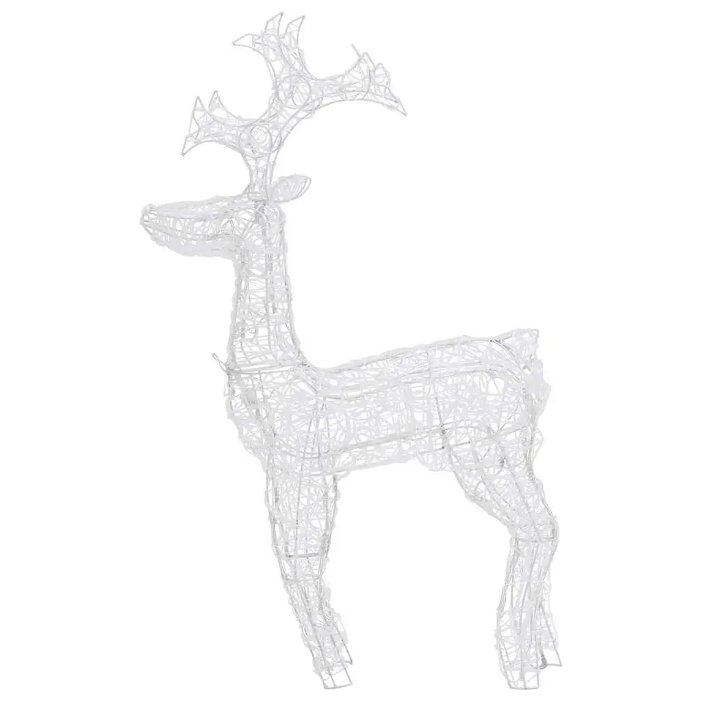 Standing Reindeer Christmas Decoration Warm White 60 x 16 x 100 cm Pre-lit with 90 LED Lights Acrylic Outdoor