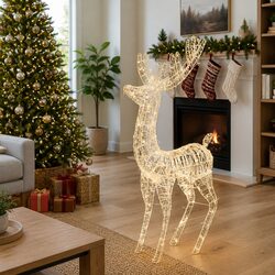 Christmas Reindeer Decoration 180cm with Warm White LEDs