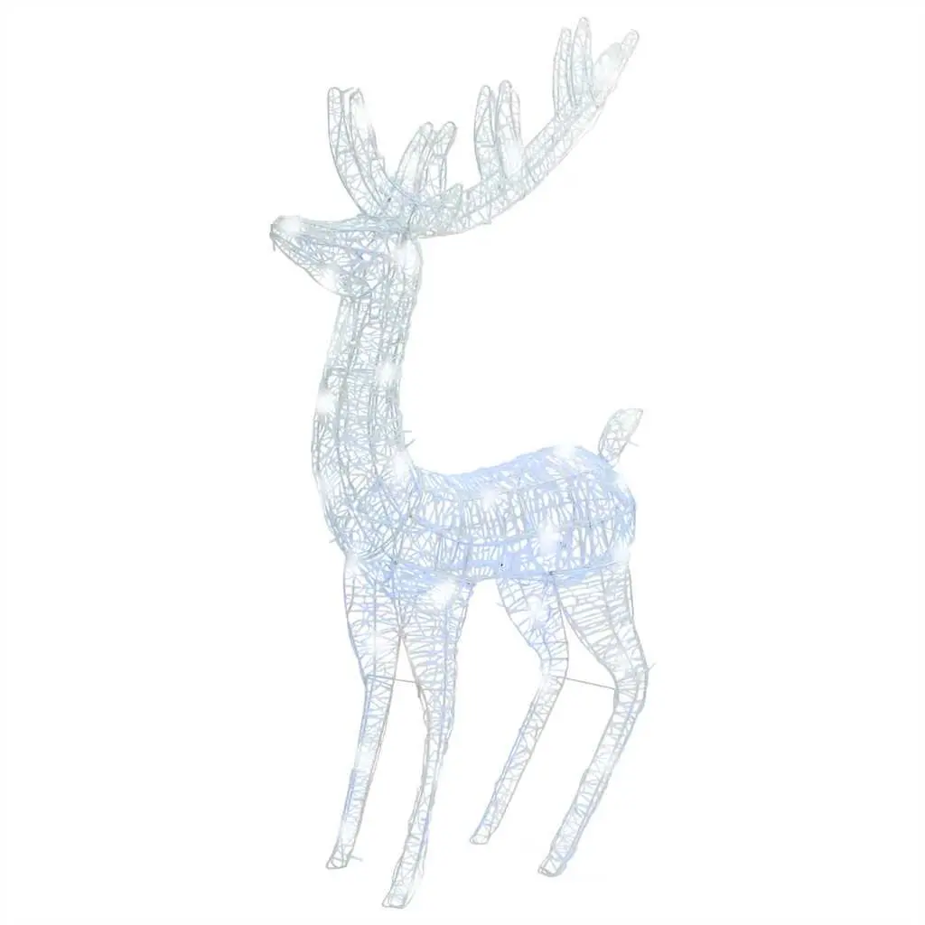 XXL Acrylic Christmas Reindeer Cold White 180cm Pre-lit with 250 LED Lights