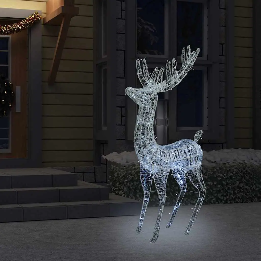 XXL Acrylic Christmas Reindeer Cold White 180cm Pre-lit with 250 LED Lights