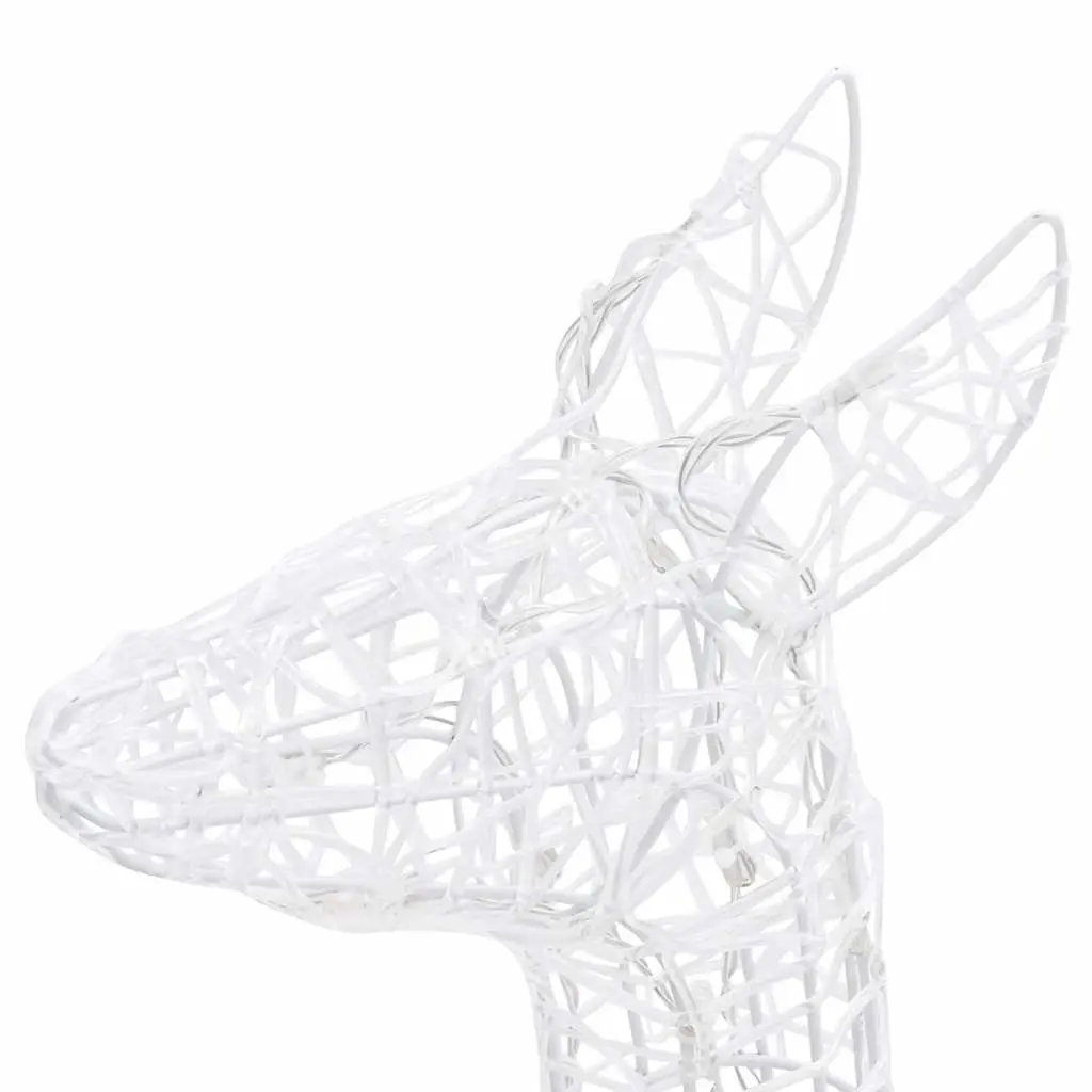 Acrylic Reindeer Family Christmas Decoration Warm White 160 LED Lights 8 Lighting Effects