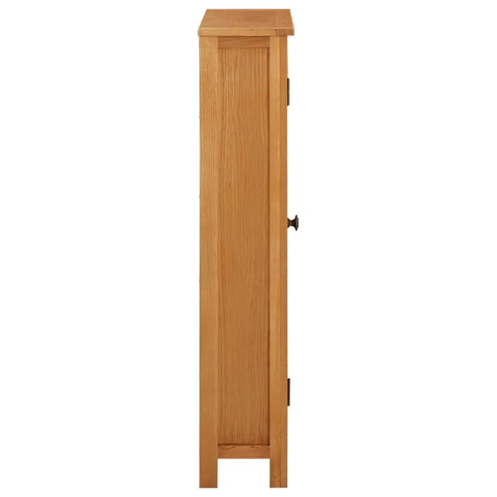 Storage Cabinet Brown 50x22x110 cm Solid Oak Wood Bedroom Living Room Organizer