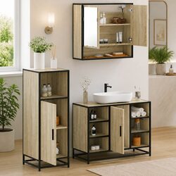 Compact and Stylish 3-Piece Bathroom Furniture Set