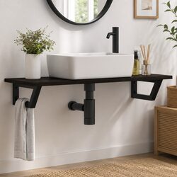 Compact and Efficient Wall Mounted Basin Shelf
