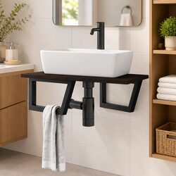 Concise and Reliable Wall Mounted Basin Shelf