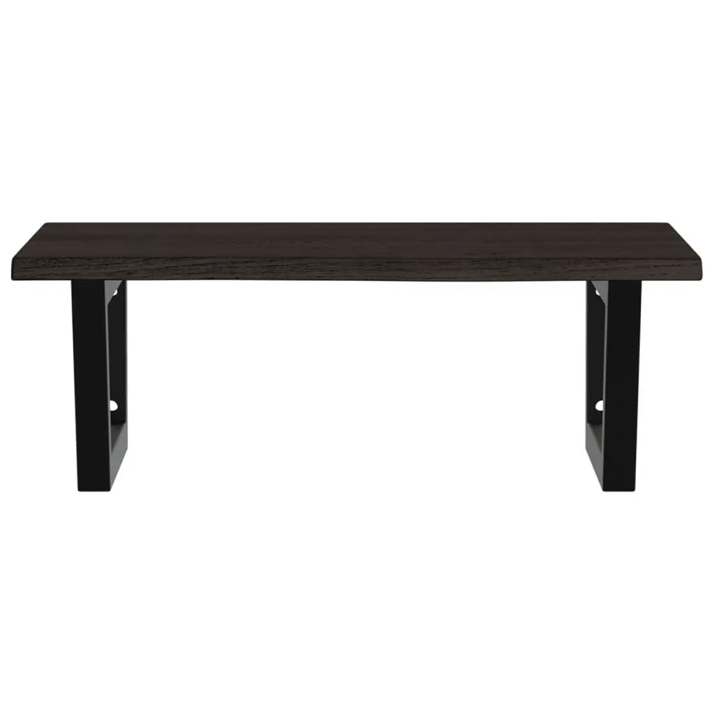 Wall Mounted Basin Shelf Bathroom Vanity Unit Storage Steel Oak Wood Brown