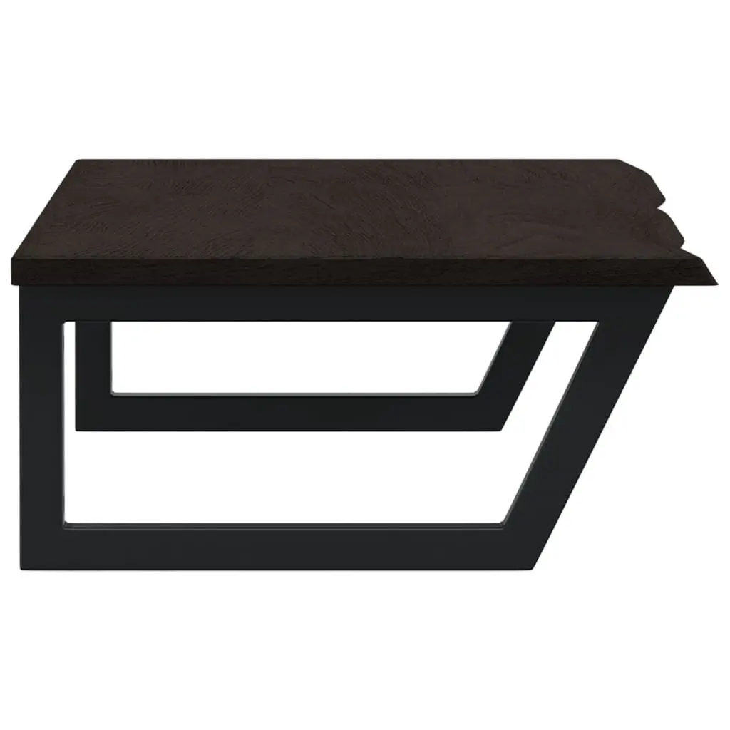 Wall Mounted Basin Shelf Bathroom Vanity Storage Steel Oak Wood Brown Floating