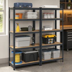 Concise 5-Layer Industrial Shelving Unit Features