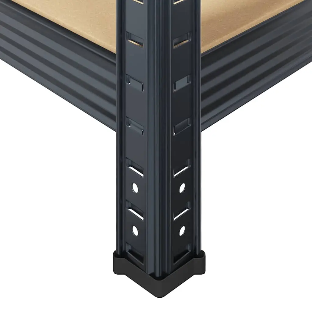 Heavy-Duty Industrial Shelving Unit Anthracite 5-Layer Steel Frame Adjustable Shelves
