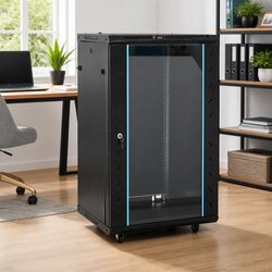 Compact 18U Network Cabinet for Efficient Storage