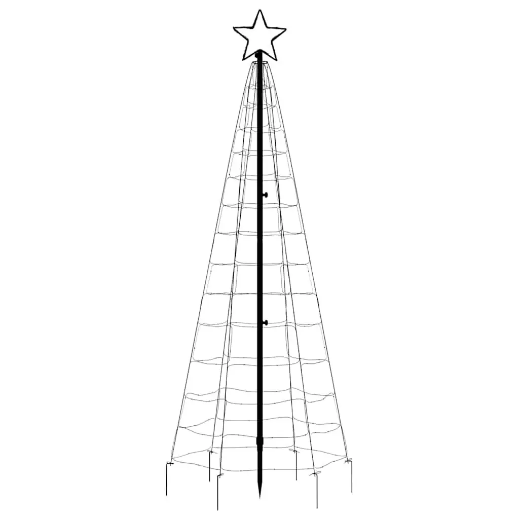 LED Christmas Tree Warm White 180cm 220 Lights 8 Effects Garden Display