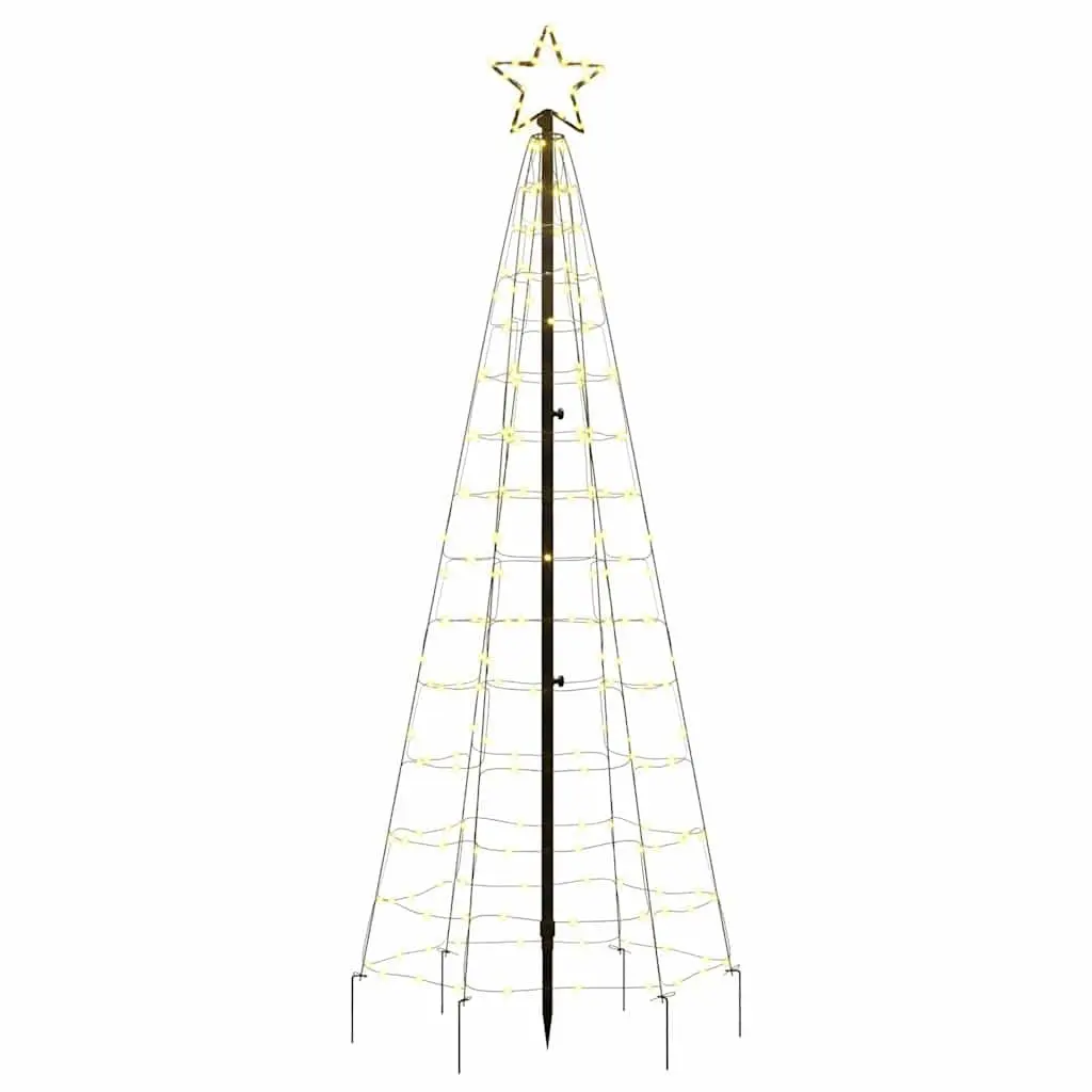LED Christmas Tree Warm White 180cm 220 Lights 8 Effects Garden Display