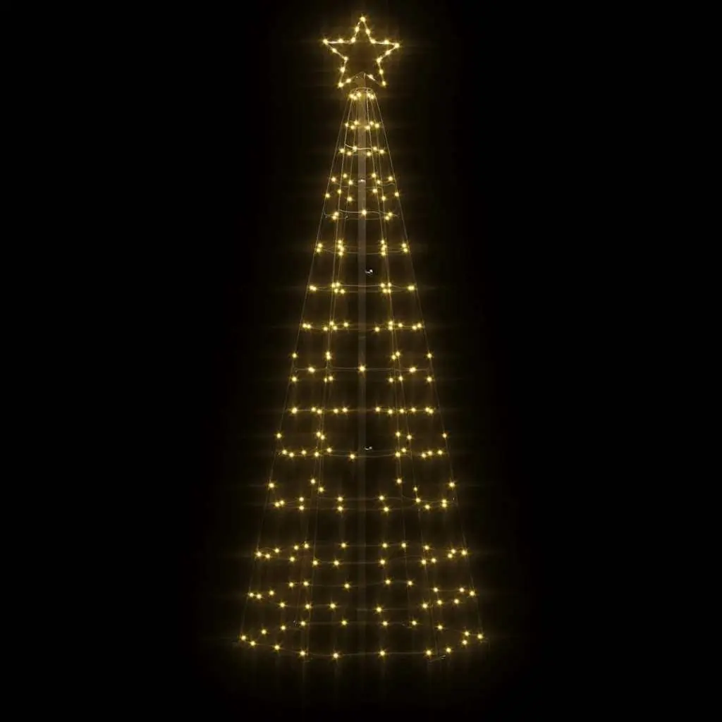 LED Christmas Tree Warm White 180cm 220 Lights 8 Effects Garden Display