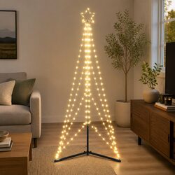 182cm LED Christmas Tree with 363 Lights: Simple & Bright