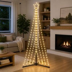 Easy-to-Use 182cm LED Christmas Tree with Warm Lights