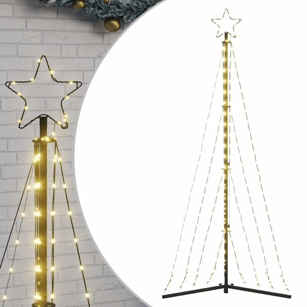 LED Christmas Tree Warm White 182cm 339 Lights Indoor Outdoor Holiday Decoration