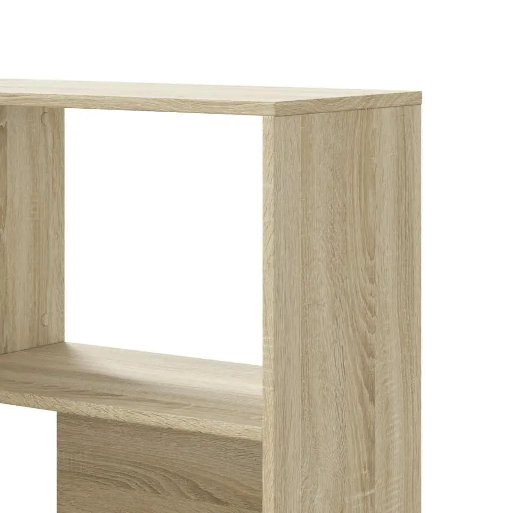 Corner Bookcase Sonoma Oak 4-Tier Shelving Unit Engineered Wood Display Stand