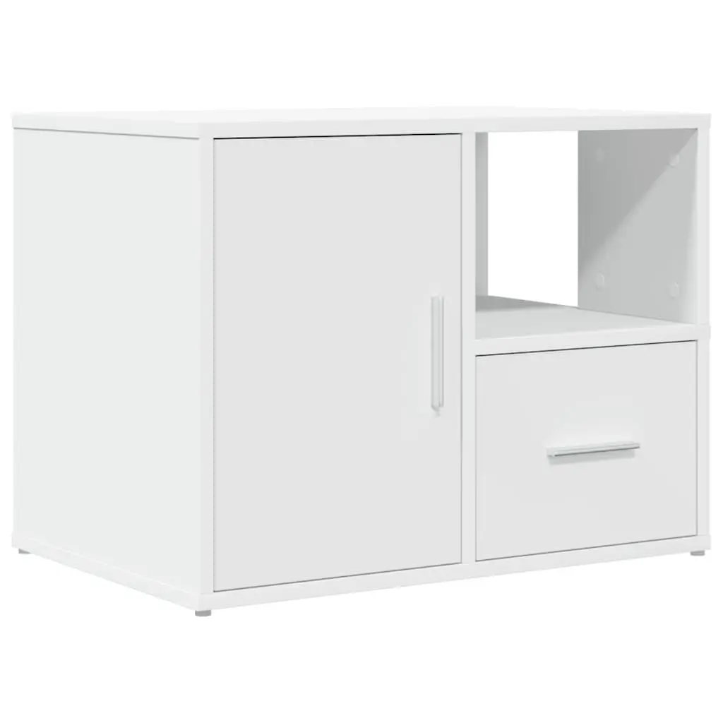 Corner Cabinet White Engineered Wood 160x40x45cm Flexible Assembly Storage Unit