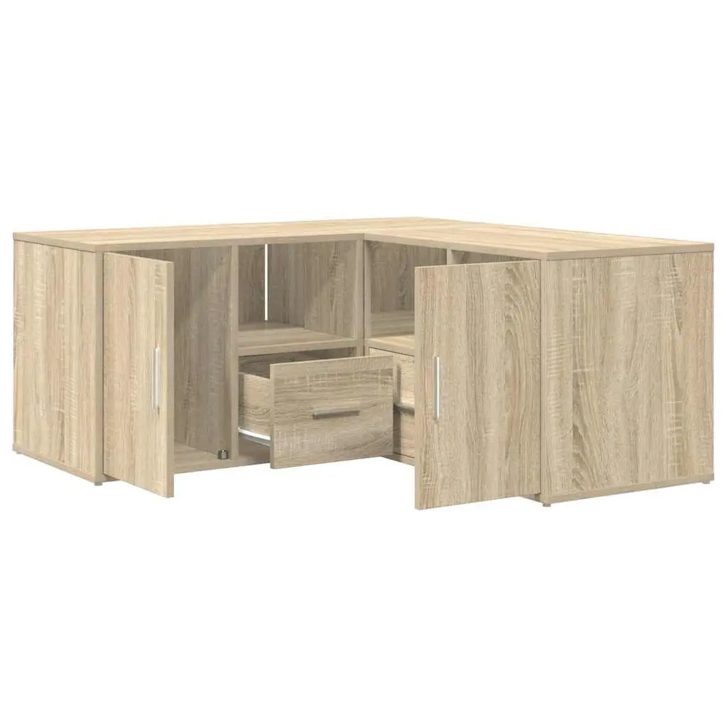 Corner Cabinet Brown Engineered Wood Multifunctional Storage Unit 160x40x45cm
