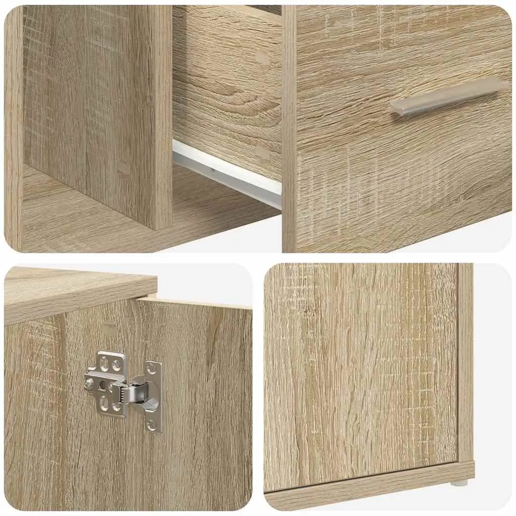 Corner Cabinet Brown Engineered Wood Multifunctional Storage Unit 160x40x45cm