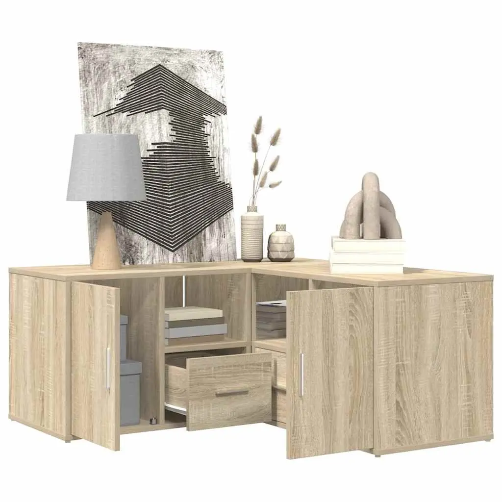 Corner Cabinet Brown Engineered Wood Multifunctional Storage Unit 160x40x45cm