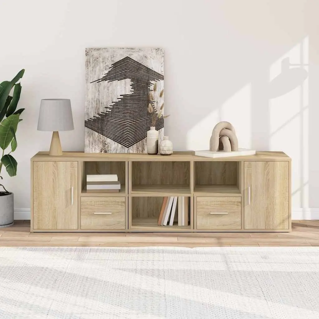 Corner Cabinet Brown Engineered Wood Multifunctional Storage Unit 160x40x45cm