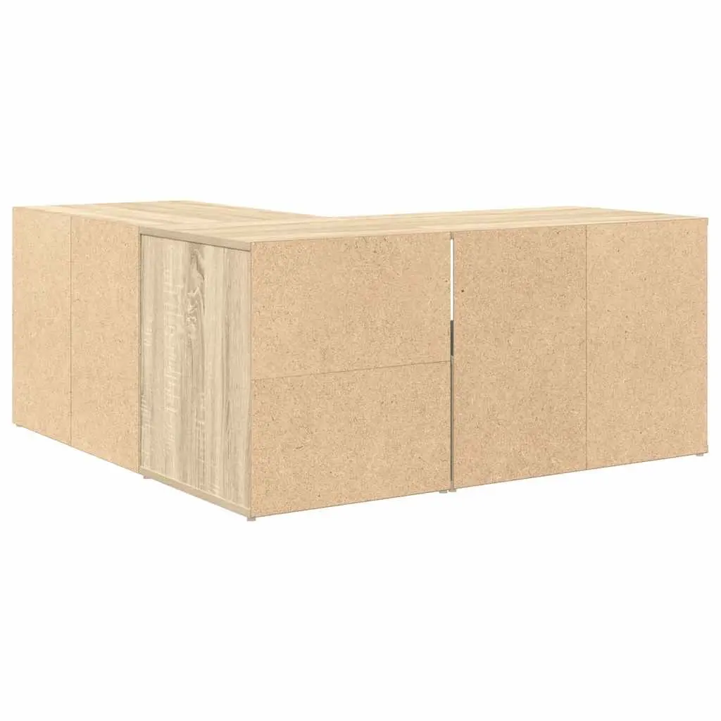 Corner Cabinet Brown Engineered Wood Multifunctional Storage Unit 160x40x45cm