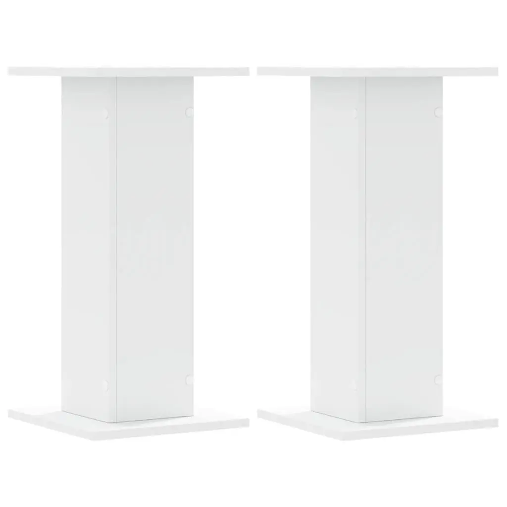 Plant Stands White 30x30x60 cm Engineered Wood Flower Display Stand 2 Piece