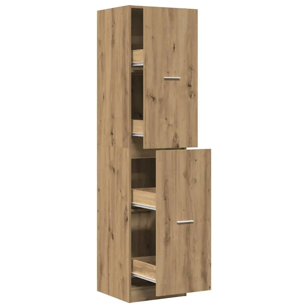 Apothecary Cabinet Brown Engineered Wood Tall Storage Organizer for Home Office