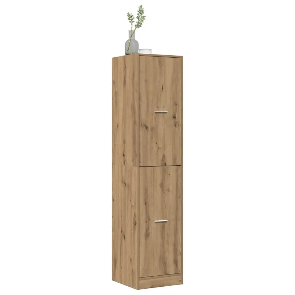 Apothecary Cabinet Brown Engineered Wood Tall Storage Organizer for Home Office