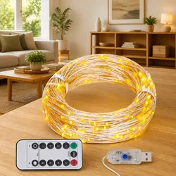 150 LED String Lights with Remote Control - 15m Long